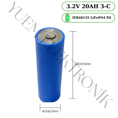 Xes LiFePO4 40135 3.2V 20AH 3C Pil- Puntaya