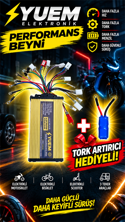 YUEM BOLT 500 – Akıllı Performans Beyni %30'a Varan Ekstra Menzil | Yapay Zekâ Destekli