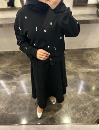 Glamour Scuba Takım Siyah