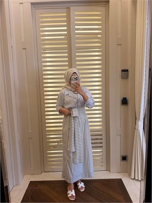 MAREN GÖMLEK ELBİSE- MAVİ