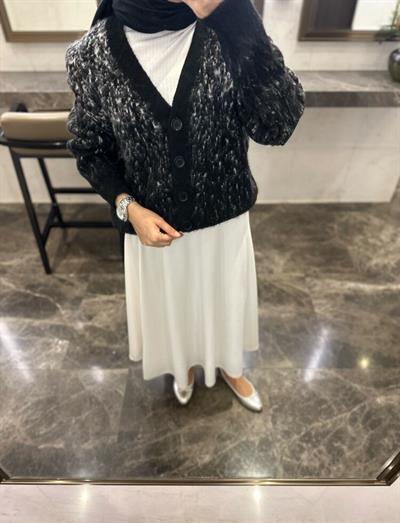 Soft Touch Hırka Siyah