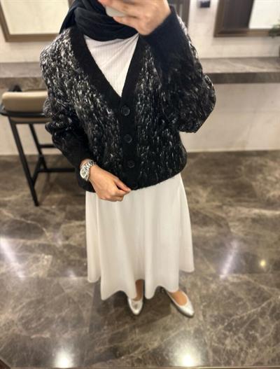 Soft Touch Hırka Siyah