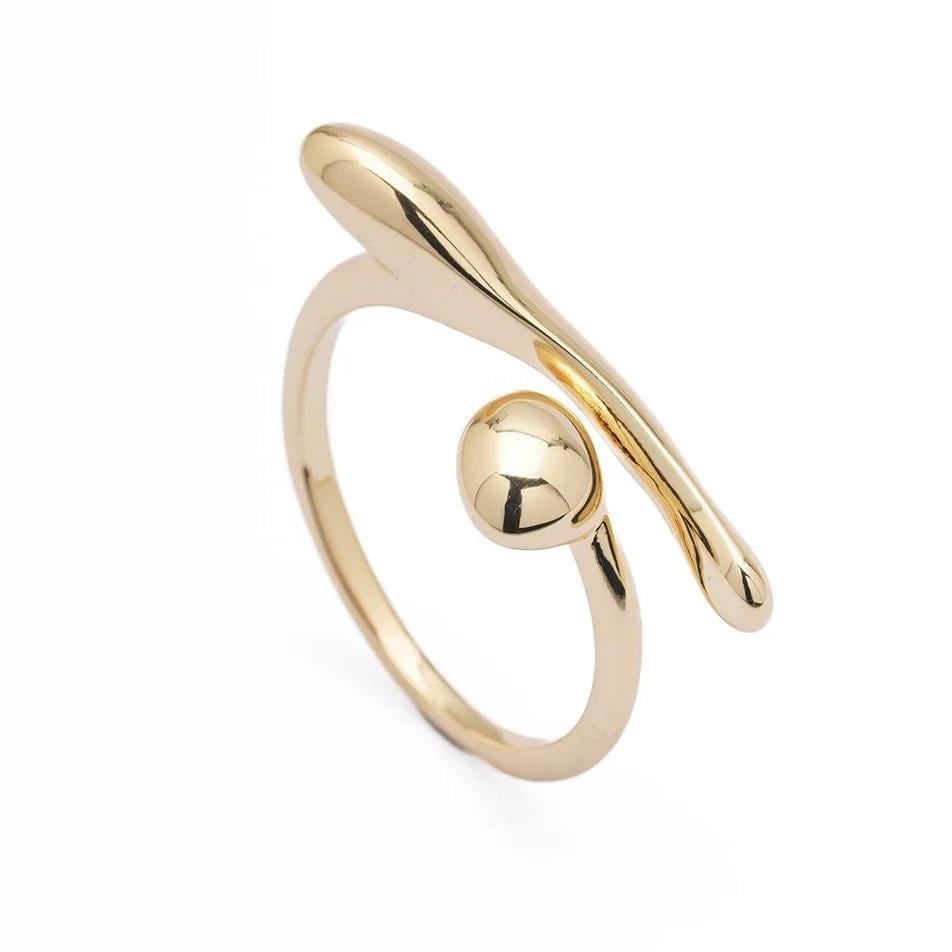 ÖZEL SERİ GEOMETRİK DESEN AYARLANABİLİR GOLD YÜZÜK