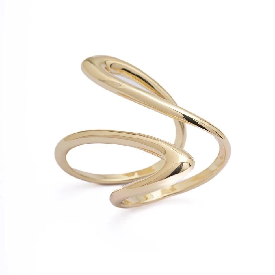 ÖZEL SERİ KIVRIM MODEL AYARLANABİLİR GOLD YÜZÜK