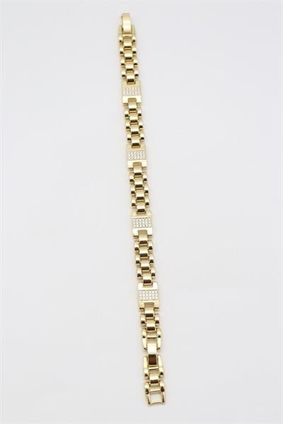 VİP SERİ GÖMME ZİRKON TAŞLI KORDON MODEL GOLD BİLEKLİK