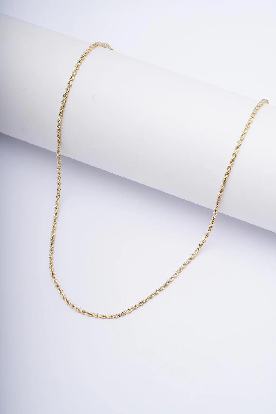 ÖZEL SERİ BURGU DETAY GOLD 14K ZİNCİR KOLYE
