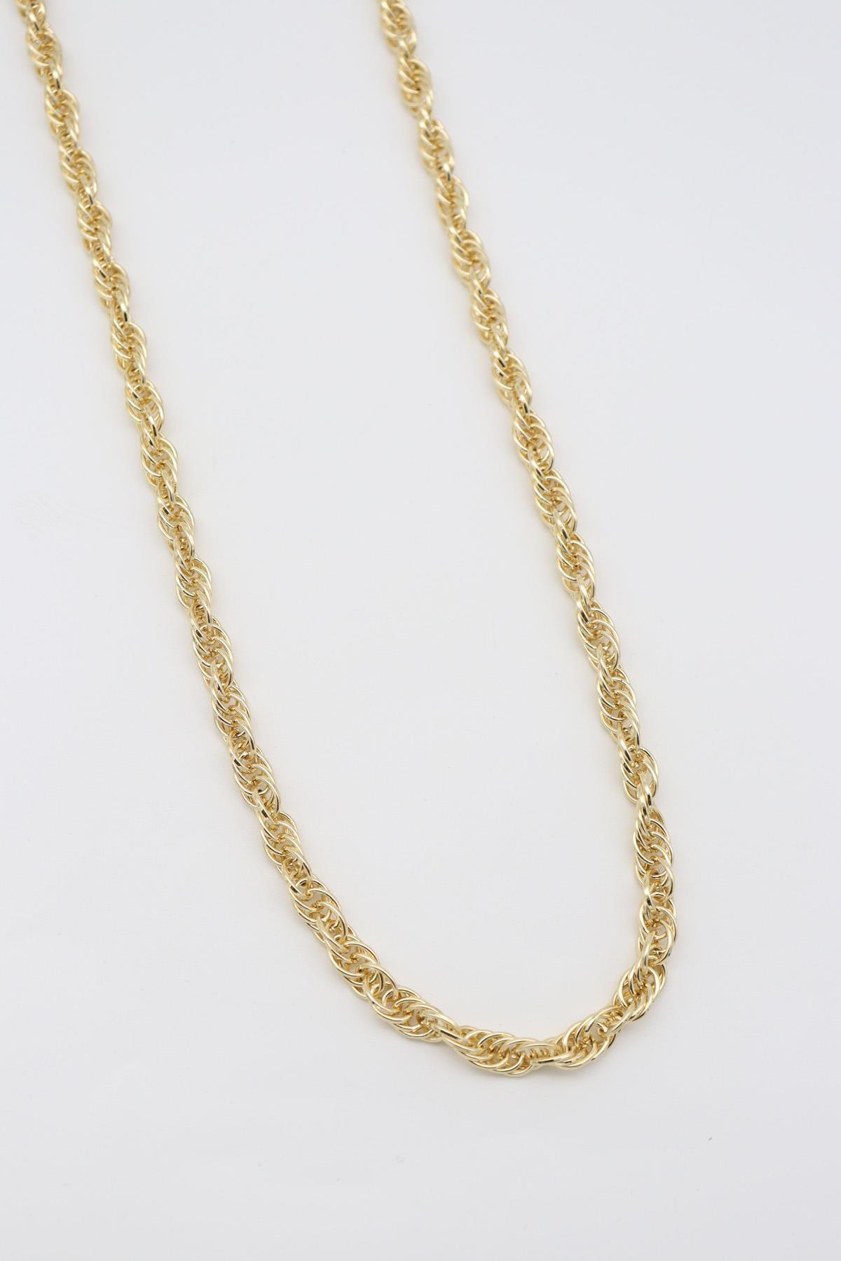 VİP SERİ 14K KALIN BURGU MODEL KOLYE