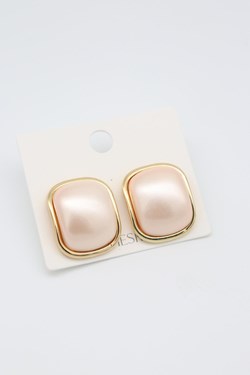VİP SERİ 14K TOZ PEMBE SEDEFLİ BOMBE MODEL KÜPE
