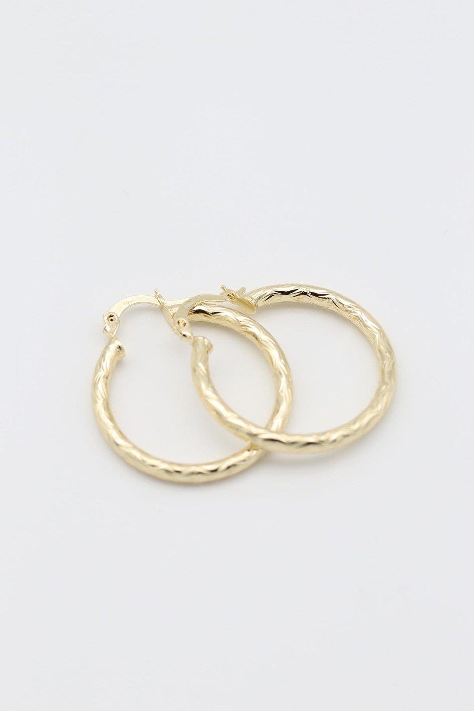 VİP SERİ GEOMETRİK DESEN 2 GOLD KÜPE