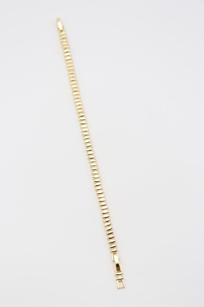 VİP SERİ MİNİ BADEM MODEL GOLD PLAKA BİLEKLİK