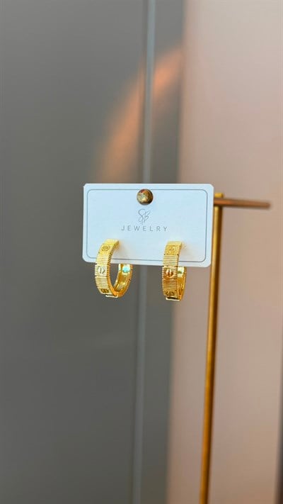 Marka Model Gold Halka Küpe