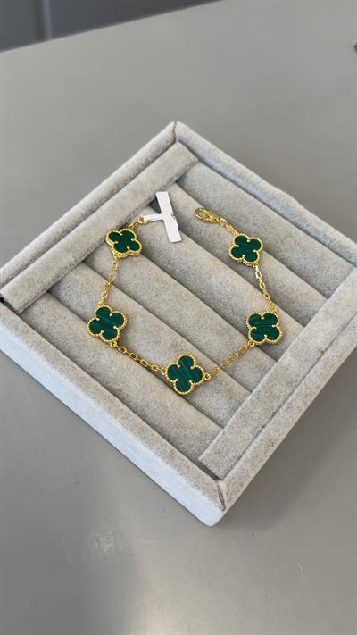 Marka Model İthal Seri Yeşil Yonca Bileklik