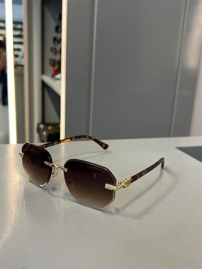 Marka Model Kahverengi Cam Leopar Gözlük