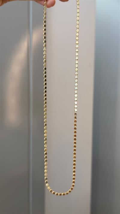 Özel Seri 14K 50cm Ezme Zincir