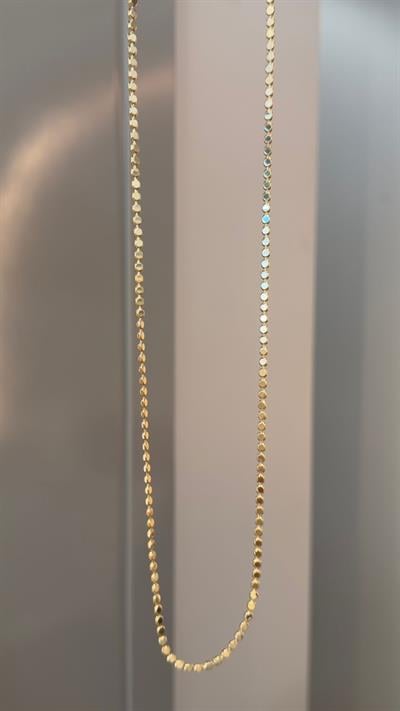 Özel Seri 14k 60 cm Ezme Zincir