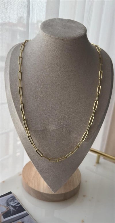 Özel Seri 14K Ataç Zincir Kolye - 60 cm
