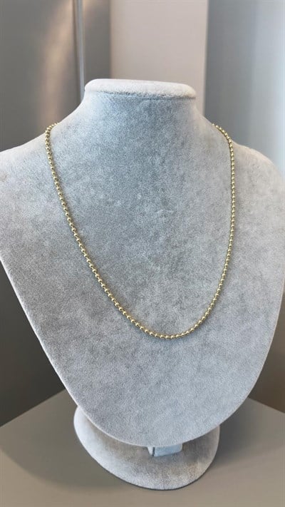 Özel Seri 14K İnce Dorika Kolye - 45 cm