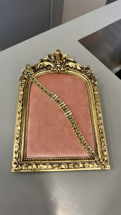 Özel Seri 14K Kemik Model Taşlı Gold Bileklik