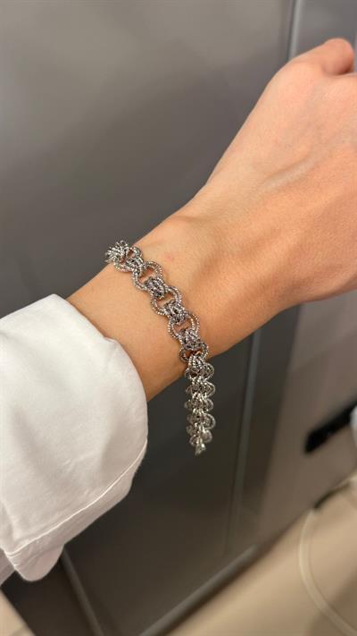 Silver Taşsız Parlak Çelik Bileklik