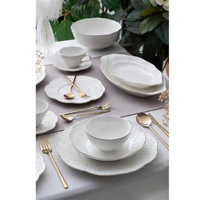 Acar Alina Gold 6 Kişilik 39 Parça Yemek Takımı