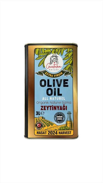 GN Gustolea Nature Organik Bebek Soğuk Sıkım Naturel Sızma Zeytinyağı 2024 Mahsul 3 L