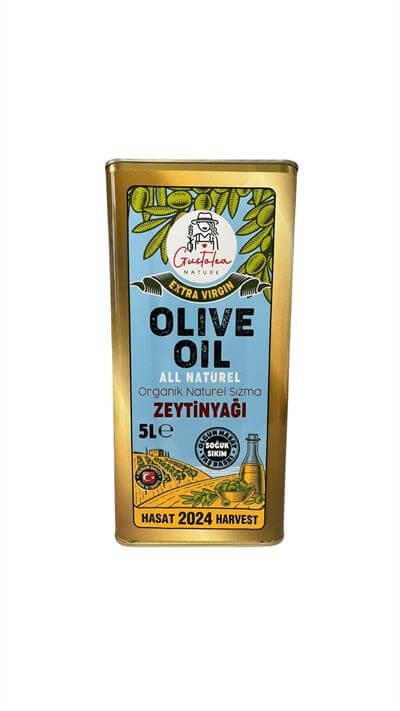 GN Gustolea Nature Organik Bebek Soğuk Sıkım Naturel Sızma Zeytinyağı 2024 Mahsul 5 L