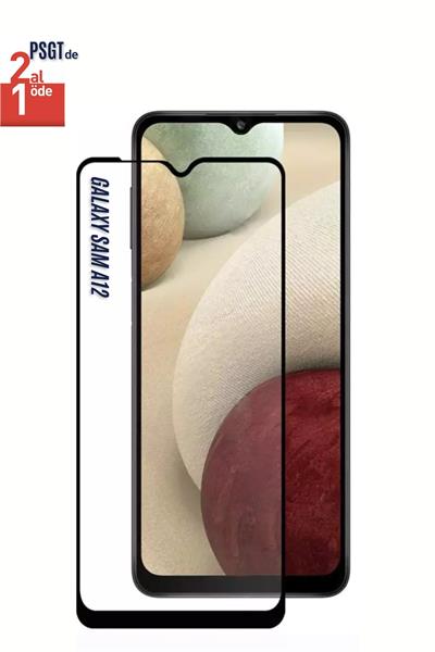 2Adet Samsung Galaxy A12 Tam Kaplayan Temperli Cam Ekran Koruyucu