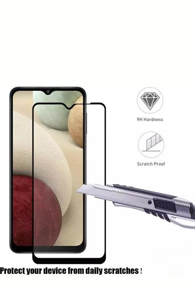 2Adet Samsung Galaxy A12 Tam Kaplayan Temperli Cam Ekran Koruyucu