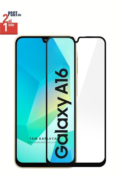 2Adet Samsung Galaxy A16 Tam Kaplayan Temperli Cam Ekran Koruyucu
