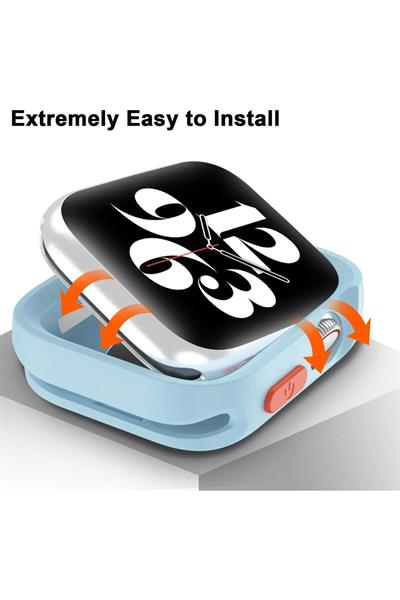 Apple Için 2024 Yeni Tampon Yumuşak Silikon Kılıf Izle Iwatch45 Mm Tpu
