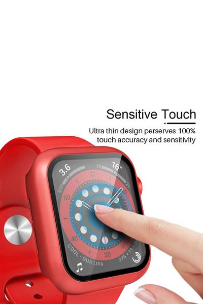 Apple Için Temperli Cam + Kapak Izle Vaka 38MM Ekran Koruyucu Apple Izle Aksesuarları