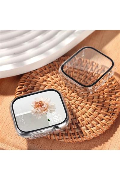 Apple Için Temperli Cam + Kapak Izle Vaka 38MM Ekran Koruyucu Apple Izle Aksesuarları