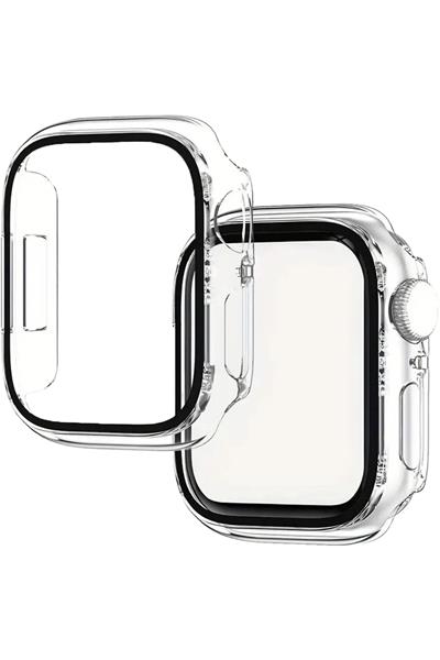 Apple Için Temperli Cam + Kapak Izle Vaka 41MM Ekran Koruyucu Apple Izle Aksesuarları