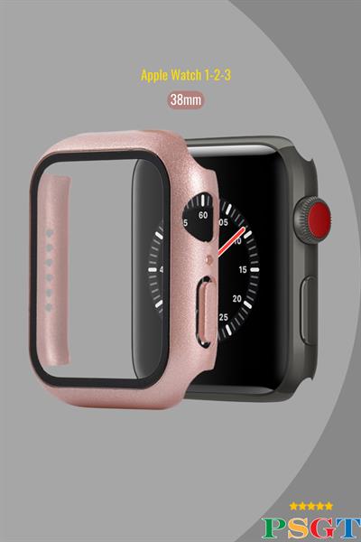 Apple Için Temperli Cam + Kapak Izle Vaka 38MM Ekran Koruyucu Apple Izle Aksesuarları
