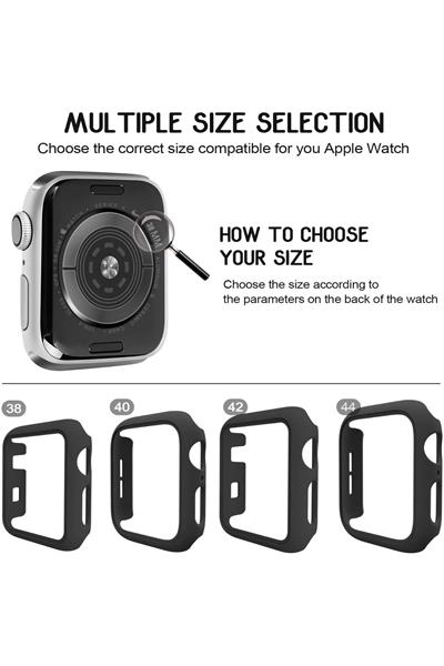 Apple Için Temperli Cam + Kapak Izle Vaka 38MM Ekran Koruyucu Apple Izle Aksesuarları