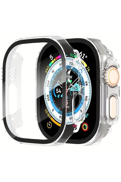 Apple Için Temperli Cam + Kapak Izle Vaka 41MM Ekran Koruyucu Apple Izle Aksesuarları