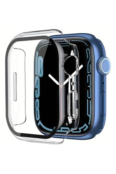 Apple Için Temperli Cam + Kapak Izle Vaka 41MM Ekran Koruyucu Apple Izle Aksesuarları