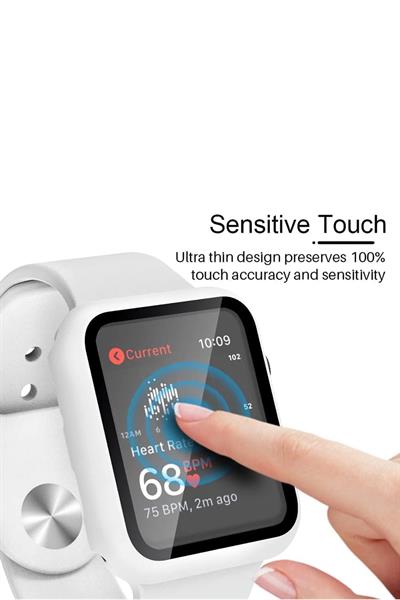 Apple Için Temperli Cam + Kapak Izle Vaka 38MM Ekran Koruyucu Apple Izle Aksesuarları