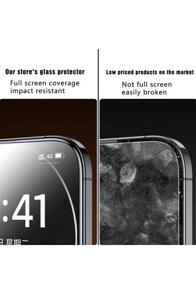 Apple iPhone 14 Pro Max Magic Uygulama Aparatlı Tam Kapatan Ekran Koruyucu Siyah