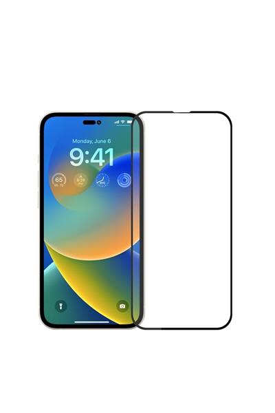 Apple iPhone 14 Pro  Uyumlu Tam Kapatan Tamperli Cam Ekran Koruyucu Kırılmaz Cam