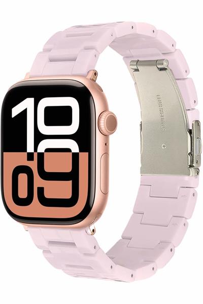 Apple Xiaomi Watch Seri 2/3/4/se/6/7/8/9/10/11 Uyumlu Paslanmaz Çelik Reçine Kordon