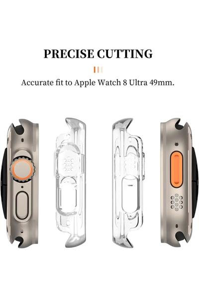 Apple vatchUyumlu Watch Ultra 1 - 2-3 seri 49mm Kılıf Kasa Ve Ekran Koruyucu 360 Koruma