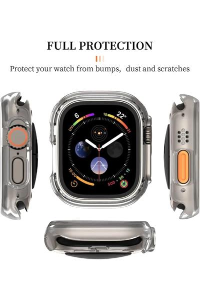 Apple vatchUyumlu Watch Ultra 1 - 2-3 seri 49mm Kılıf Kasa Ve Ekran Koruyucu 360 Koruma