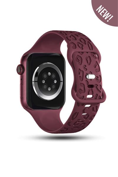 Apple Watch 10-11 46mm-watch2/3/4/5/6/se/7/8/9(42-44-45-49)mm Kordon Leoline Desenli Yumuşak Silikon