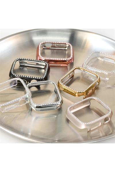 Apple Watch 3 4 5 6 7 8 9 Se 42mm Kasa Koruyucu Işıltılı Parlak Taşlı Koruma