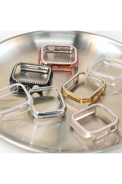 Apple Watch 3 4 5 6 7 8 9 Se Nike 38mm Kasa Koruyucu Işıltılı Parlak Taşlı Koruma Uyumlu