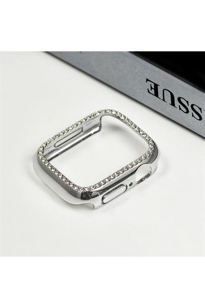 Apple Watch 3 4 5 6 7 8 9 Se Uyumlu 41mm Kasa Koruyucu Işıltılı Parlak Taşlı Koruma