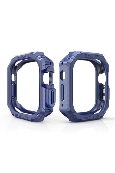 Apple Watch 7 8 9 45mm Kılıf Kasa Lüks darbeye koruma karbon fiber