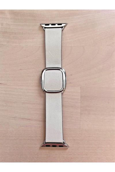 Apple Watch 9 8 7 6 5 Se 42/44/45/49mm Uyumlu Modern Buckle 42 Hakiki Deri Kordon