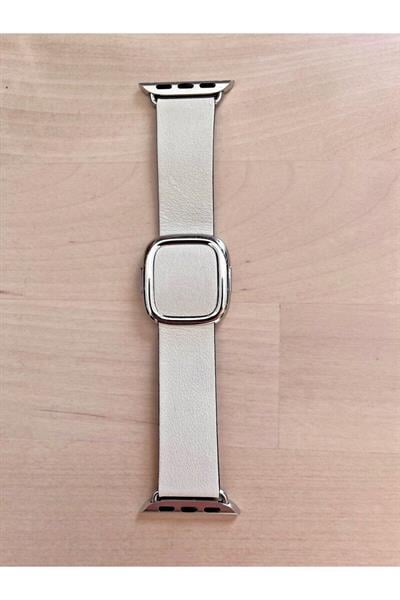 Apple Watch 9 8 7 6 5 Se 42/44/45/49mm Uyumlu Modern Buckle 42 Hakiki Deri Kordon